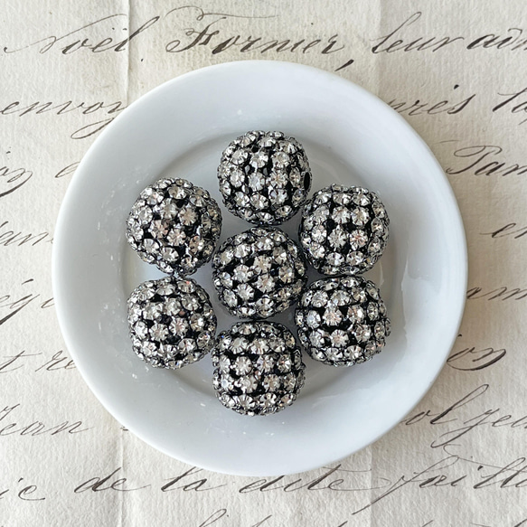 Rhinestone Ball Beads 約17mm×18mm [BE-095]＊1個＊Vintage＊ 7枚目の画像