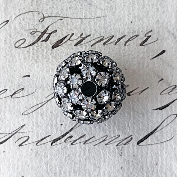 Rhinestone Ball Beads 約17mm×18mm [BE-095]＊1個＊Vintage＊ 3枚目の画像