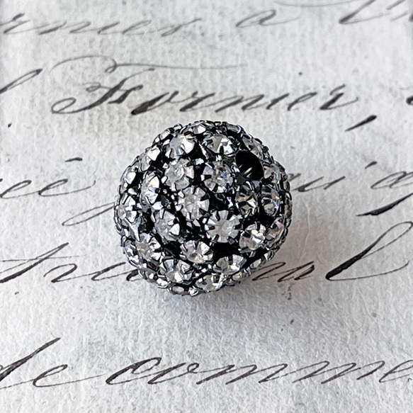 Rhinestone Ball Beads 約17mm×18mm [BE-095]＊1個＊Vintage＊ 4枚目の画像