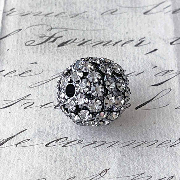 Rhinestone Ball Beads 約17mm×18mm [BE-095]＊1個＊Vintage＊ 1枚目の画像