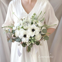 ウェディングブーケ(アネモネとラベンダーのブーケ) アネモネとラベンダーのウェディングブーケ ブーケ Lemoncherie