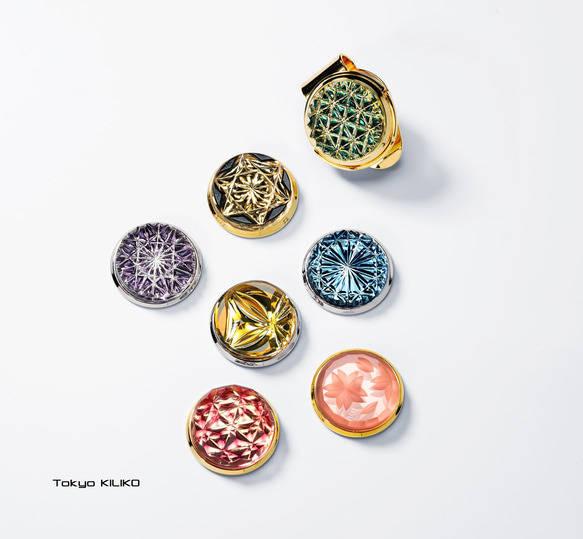 東京切子ゴルフマーカー　菊　紫 7枚目の画像