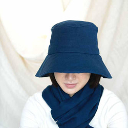 青紗遮陽帽（有機棉三層紗） 第9張的照片