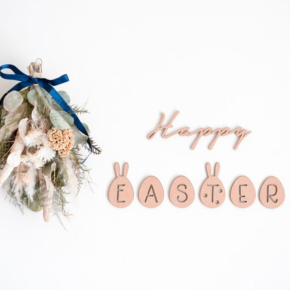 木製［送料込］イースター レター　プレート　復活祭　HAPPY EASTER ウッドレター 5枚目の画像