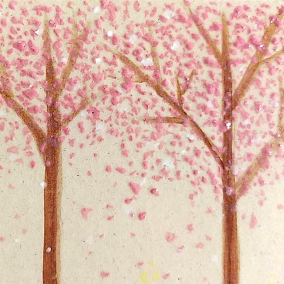 陶板【3本の桜と菜の花】 5枚目の画像