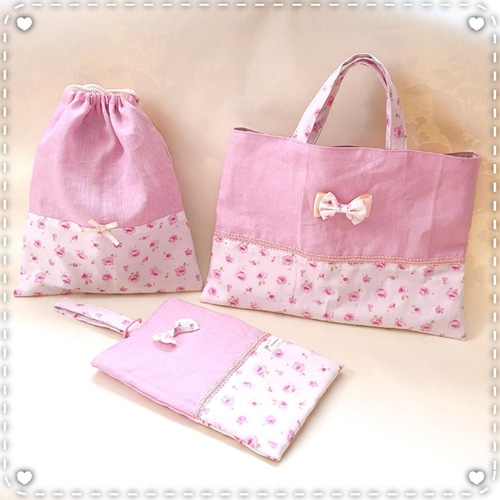 リバティ 入園・入学 グッズ 3点セット レッスンバッグ azureribbon  