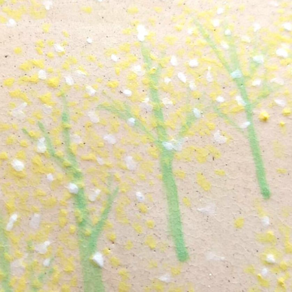 陶板【バンビと菜の花】 4枚目の画像