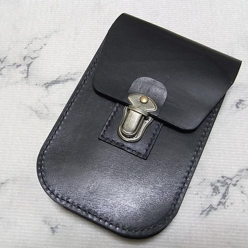 レザー ベルトポーチ ウェストポーチ 黒 ボディバッグ・ウエストポーチ  