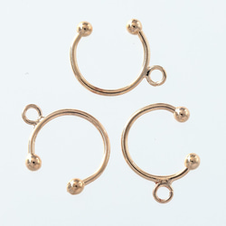 ファイニエ　イヤーカフ　パーツ　ゴールド　カン　付き　20個　KC金　丸玉　イヤカフ　金具 AP2868 2枚目の画像