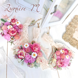 ドライフラワー ミニスワッグ スプリングカラー◇natural pink