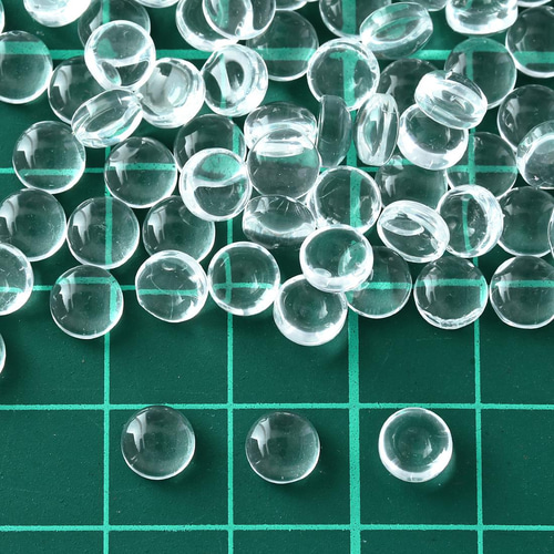 ファイニエ ガラス カボション 6mm 100個 セット クリア 透明