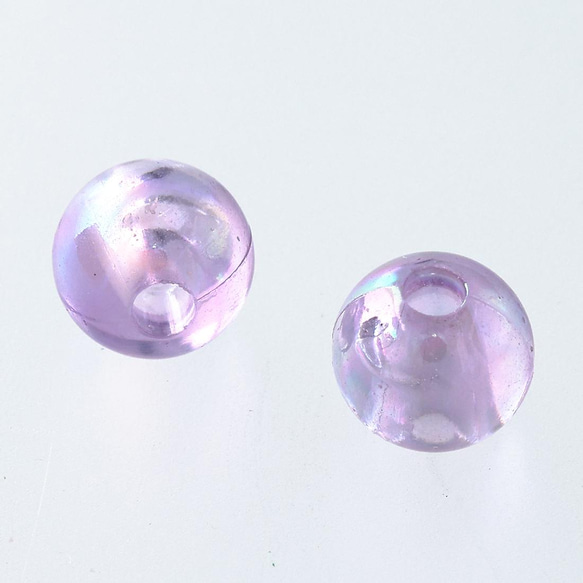 ファイニエ　ビーズ　6mm　紫　丸　1000個　パープル　オーロラ　半透明　手芸　アクセサリー　BD2881 3枚目の画像