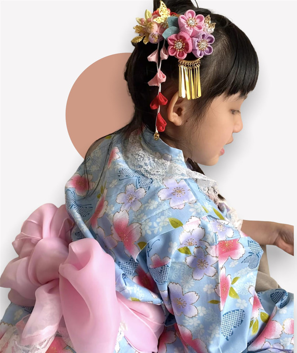 「櫻花蝴蝶」和服飾物 第1張的照片