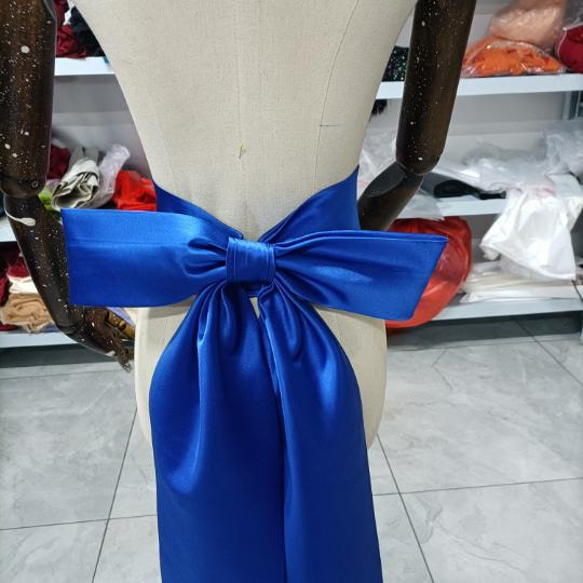 ウェディングドレス用　アクセ 　サテン　サッシュリボン 　ベルト　 ネイビー トレーン　カラードレス用　多色あり、 3枚目の画像