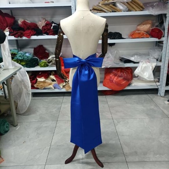 ウェディングドレス用　アクセ 　サテン　サッシュリボン 　ベルト　 ネイビー トレーン　カラードレス用　多色あり、 1枚目の画像