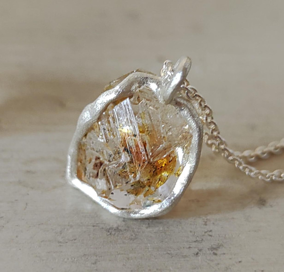 鉱物の表情＊oil in quartz 925 pendant 9枚目の画像