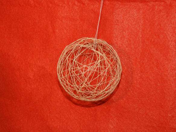 かわいい糸手毬（いとてまり　綿糸　ピンク） 2枚目の画像