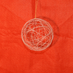 かわいい糸手毬（いとてまり　綿糸　ピンク） 1枚目の画像