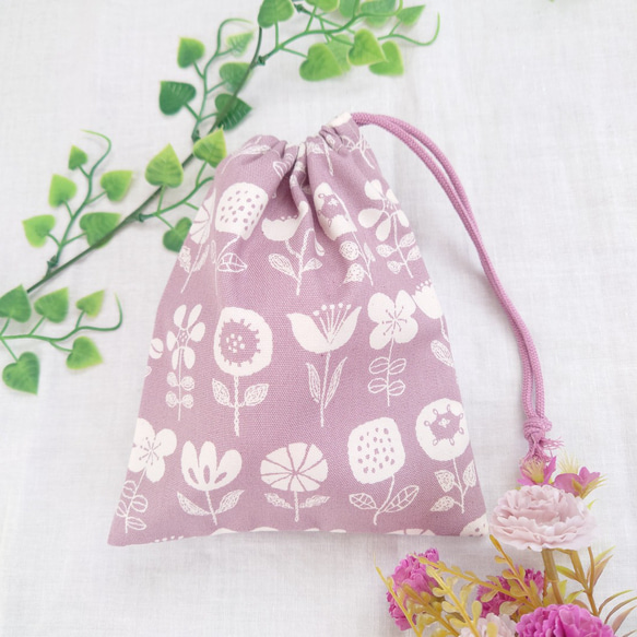 入園入学グッズ 北欧花柄 くすみピンク 卸売 入園入学グッズ 北欧花柄