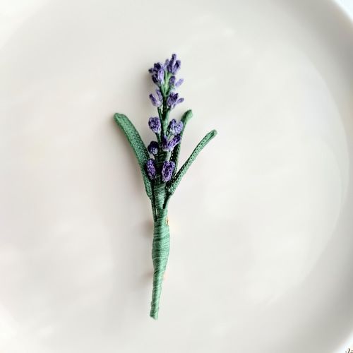 ラベンダー 〛…レース編み、ブローチピン ブローチ mono＊cono 通販