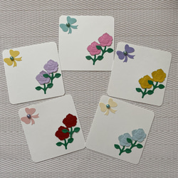 クラフトパンチ メッセージカード 薔薇 バラ フラワー リボン アルバム
