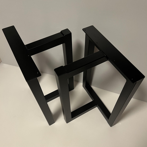 T型アイアン脚 【50角パイプ】 天板取付プレート仕様 ⭐︎オーダーOK