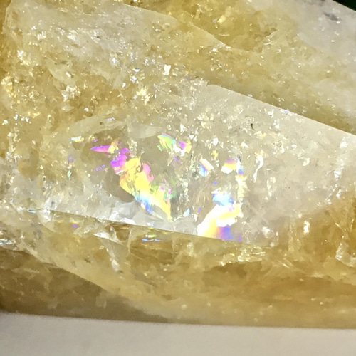 恋愛・虹入り】万華鏡 シトリンクォーツ 磨き ポイント
