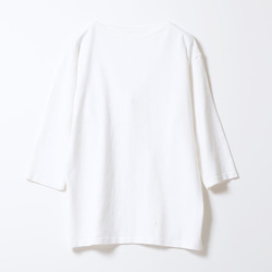 古川和紙で作るボートネックTシャツ ブラック 七分袖　EIJI×浅野撚糸 コラボ 8枚目の画像