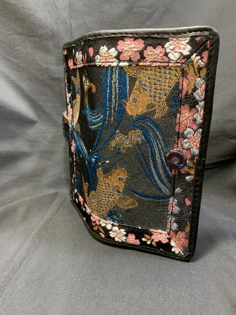 西陣織と本革のスマホケース