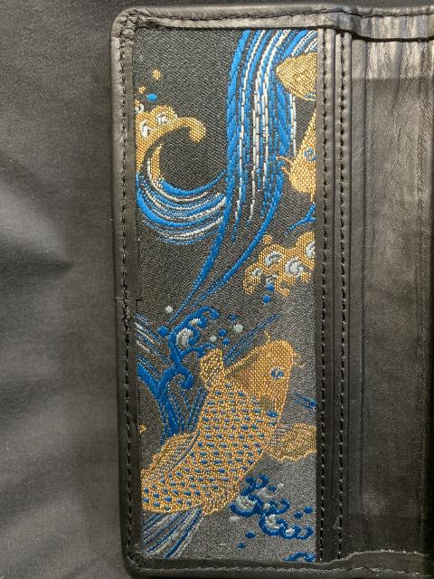 西陣織と本革のスマホケース