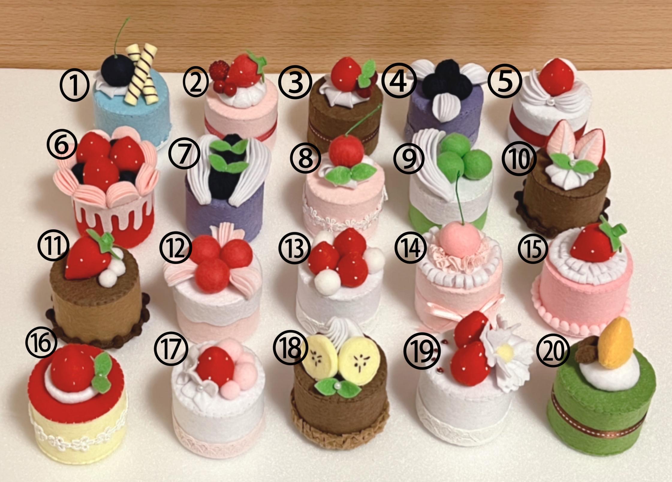 のんページ＊フェルトケーキ 新作］再販4 フェルトケーキセット④ おもちゃ・人形 colorful