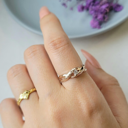 コ*コ様 ★14K≪ハワイアン★ヴィンテージ★ゴールド Pトップ≫ 約3g　#H 一石抱き合わせ・ハワイアンピンクゴールドリング《送料無料》PY