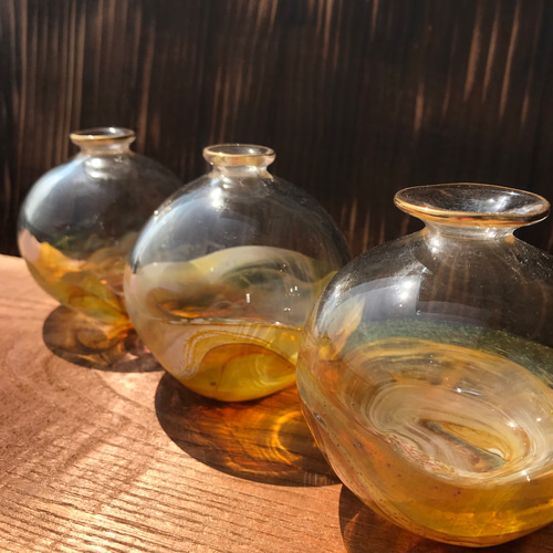 花器〜丸〜』〜煌石ガラス〜 一輪挿し・花瓶・花器 和法〜風村