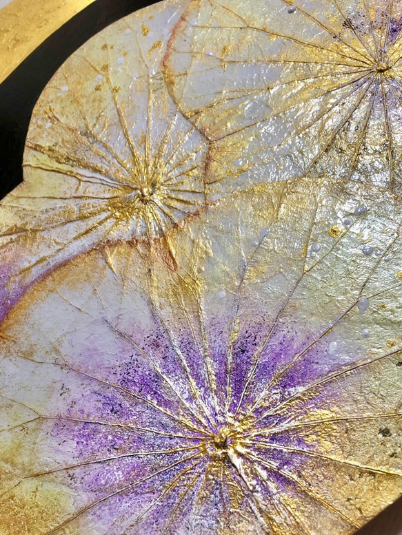 【受注制作2】オシャレでユニークな蓮の葉ハッピーアート: The beauty of lotus leaf.和室洋室 6枚目の画像