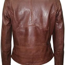 羊革ワックスジャケット女性 Sheep Leather Waxed Jacket 2枚目の画像