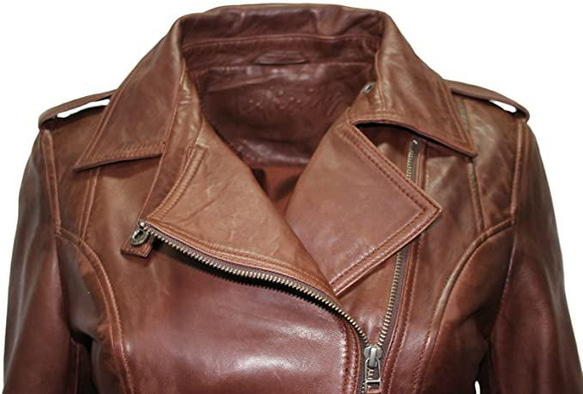 羊革ワックスジャケット女性 Sheep Leather Waxed Jacket 5枚目の画像