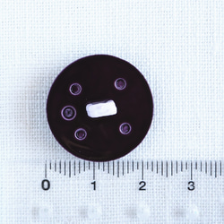 (2個) 22mm ポピーのボタン プラム (ローズ)　フランス製 ＊ パープル　花 3枚目の画像