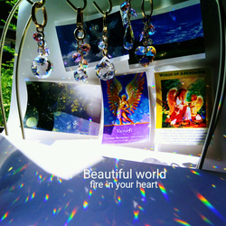 Beautiful rain light BIG SWAROVSKI CRYSTALキーホルダー(受注製作) 17枚目の画像