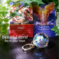 Beautiful rain light BIG SWAROVSKI CRYSTALキーホルダー(受注製作) 10枚目の画像