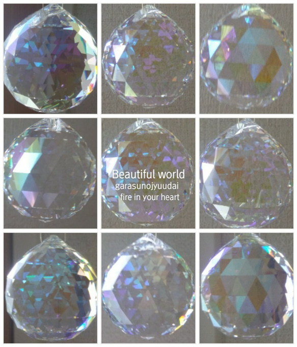 Beautiful rain light BIG SWAROVSKI CRYSTALキーホルダー(受注製作) 13枚目の画像