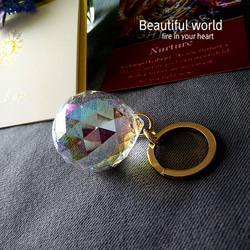 Beautiful rain light BIG SWAROVSKI CRYSTALキーホルダー(受注製作) 9枚目の画像