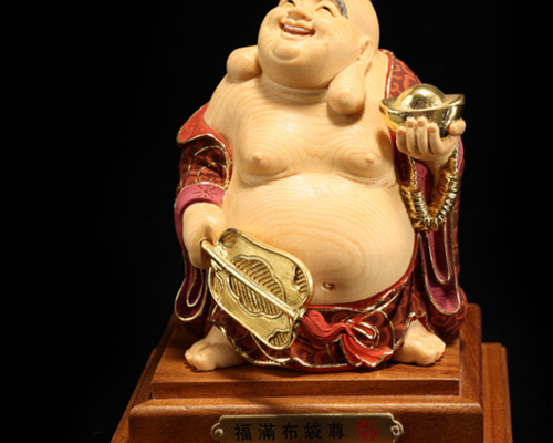 備前焼　布袋尊像　置物　仏像　仏教美術　骨董品、美術品 楽天市場】骨董○鍋島青磁布袋尊像○ | 明治時代頃-19世紀頃