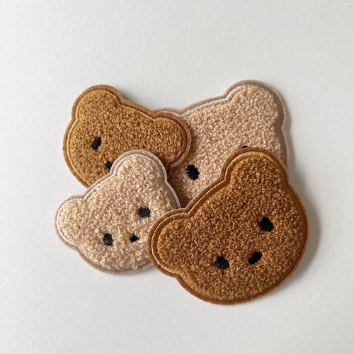 くまface ワッペン2色選択可 大サイズ ワッペン・アップリケ