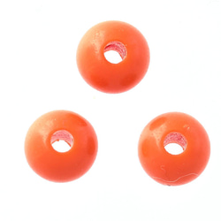 ファイニエ　ビーズ　6mm　オレンジ　丸　1000個　単色　手芸　アクセサリー　ハンドメイド　パーツ BD2898 2枚目の画像