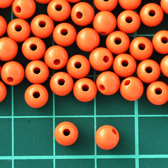 ファイニエ　ビーズ　6mm　オレンジ　丸　1000個　単色　手芸　アクセサリー　ハンドメイド　パーツ BD2898 5枚目の画像