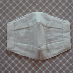 ＊コラーゲン配合ダブルガーゼ　１枚仕立て不織布マスク用マスクカバー (白)＊ 7枚目の画像