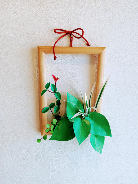 ◇フェイクグリーン◇ウォールグリーン◇壁掛けタイプ◇フォトフレーム