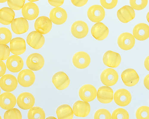 ファイニエ ビーズ 6mm 黄色 丸 1000個 イエロー 半透明 手芸 