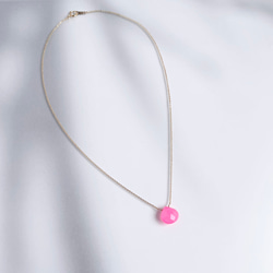 14kgf Fuchsia Pink Chalcedony Necklace 6枚目の画像
