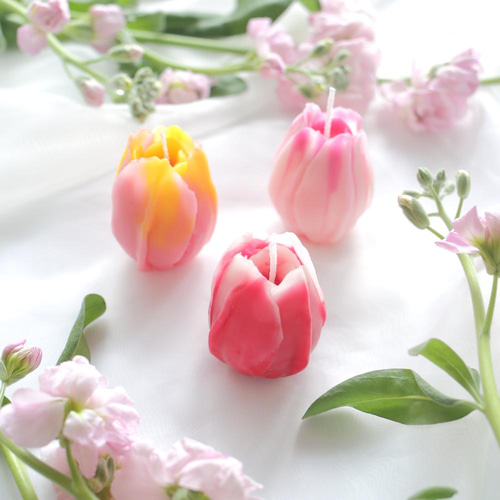 コロンと可愛い♪チューリップのキャンドル キャンドル・キャンドル